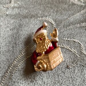 Festive Santa Claus Brooch